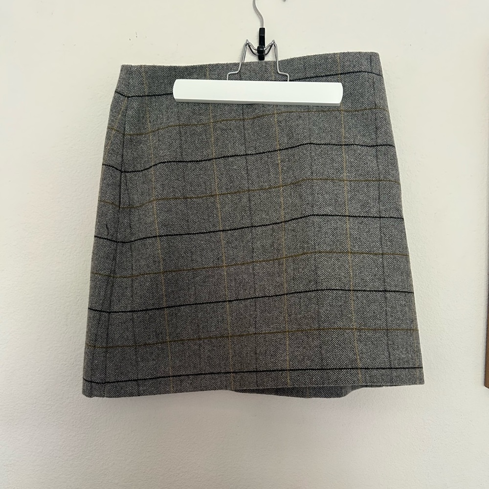 Uniqlo wool plaid skirt